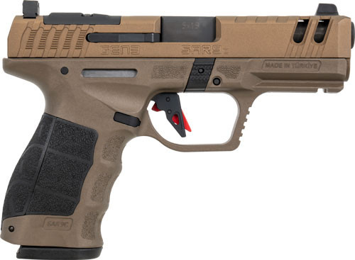 SAR SAR9 C Gen 3 9mm, 4″ Barrel, Bronze, Interchangeable Backstrap Grip, 15rd