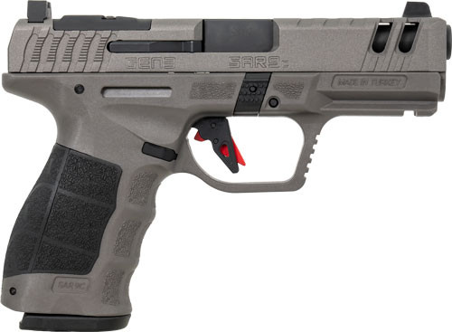 SAR USA SAR9 C Gen 3 9mm, 4″ Barrel, Platinum Gray, Optic Cut, 15rd