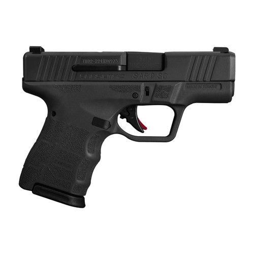 SAR USA SAR9 SC Gen2 Compact Frame 9mm, 3.3″ Barrel, Black, Interchangeable Backstrap, 15rd