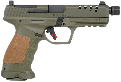 SAR USA SAR9 SOCOM 9mm, 4.5″ Threaded Barrel, Olive Drab Green Cerakote, 21rd