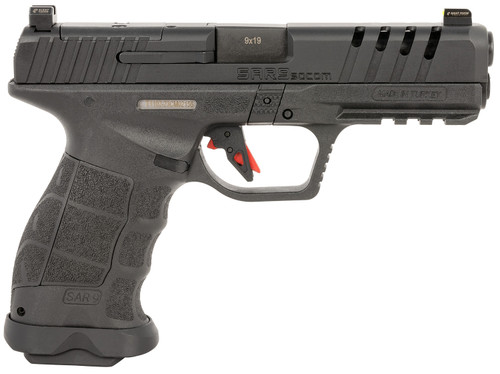 SAR USA SAR9 SOCOM 9mm, 5.2″ Black, Optic Ready, 21rd