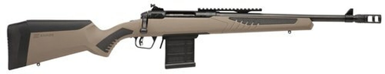Savage 10/110 Scout 450 Bushmaster, 16.5″ Barrel,, , AccuFit Flat Dark Earth Stock, 10 rd