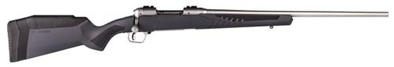 Savage 10/110 Storm 338 Winchester Magnum, 24″ Barrel, Stainless Steel,, , AccuFit Gray Stock, 3 rd