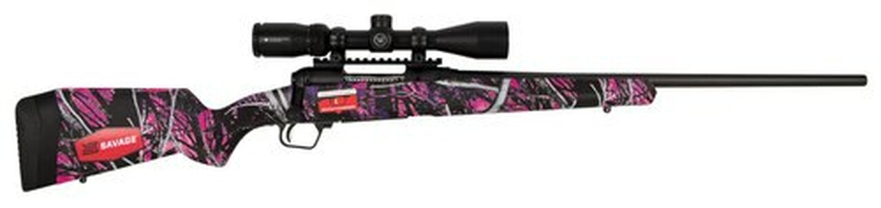 Savage 110 Apex Hunter 6.5 Creedmoor 24″ Barrel Muddy Girl Camo, Vortex Scope