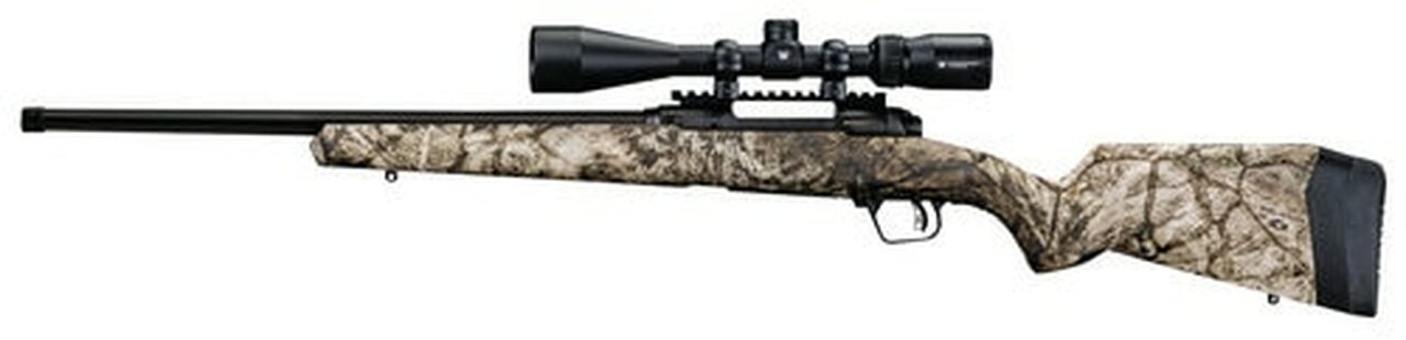 Savage 110 Apex Predator XP, 204 Ruger, 20″ Barrel, Mossy Oak Terra Camo Pattern, Polymer Stock, 4Rd, Vortex Crossfire II 4-12×40 Scope,