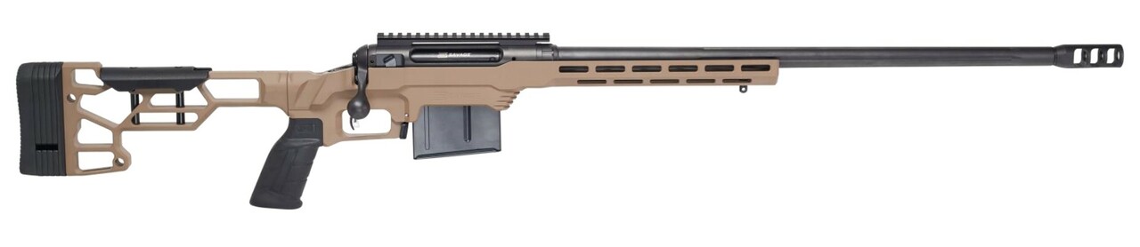 Savage 110 Precision, 308 Winchester, 20″ Heavy Barrel, Flat Dark Earth, MDT LSS XL Chassis, 10Rd, Includes 1 AICS Magazine/ 20 MOA 1 Piece EGW Rail