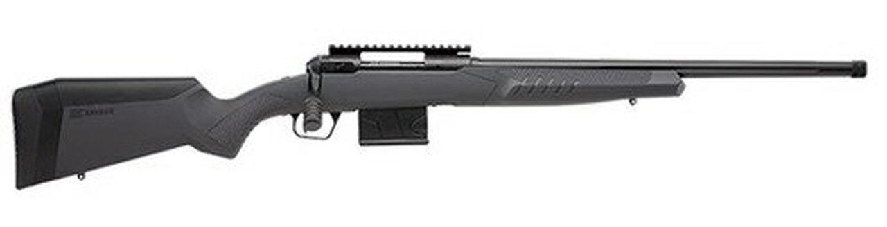 Savage 110 Tactical, 6.5 PRC, 24″ Threaded Barrel, Black Barrel and Action, Gray Polymer Stock, 8Rd,