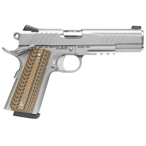 Savage 1911 9mm, 5″ Barrel, Stainless Steel, Picatinny Rail, 10rd