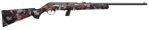 Savage 64F 22 LR, 21″ Barrel, American Flag Synthetic, Adjustable Sights, 10rd