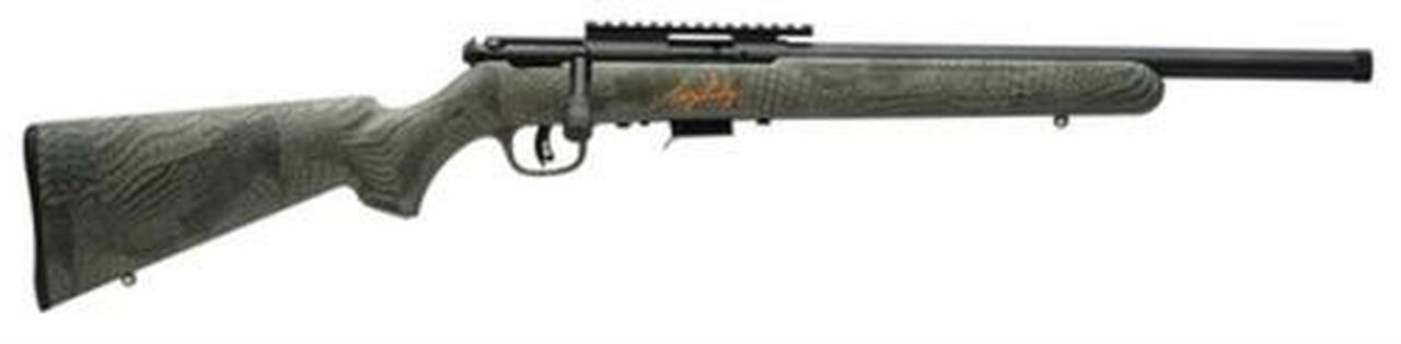 Savage 93FV-SR .22 WMR 16.5″ Threaded Barrel Troy Landry Edition/Alligator Stock AccuTrigger 5rd