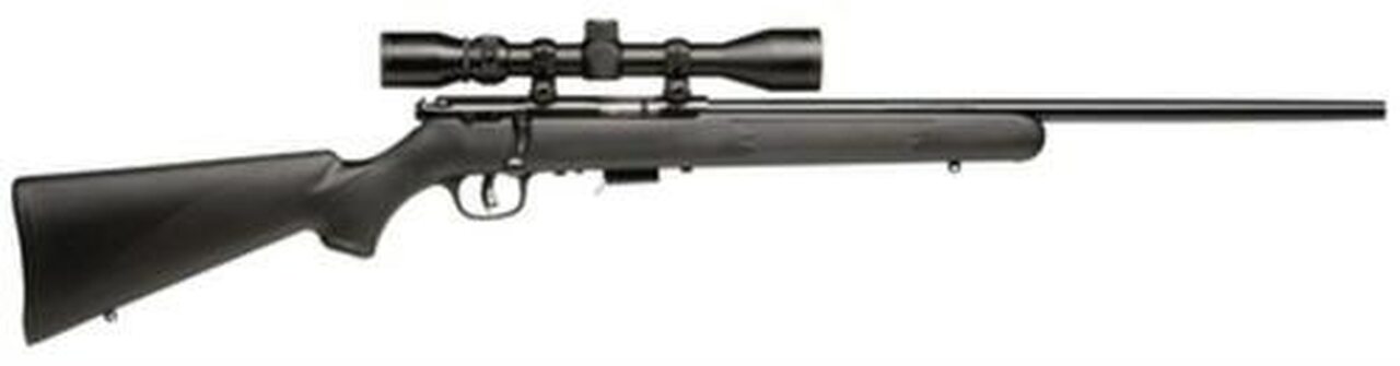 Savage 93R17 FXP with Scope Bolt 17 HMR 21″ Barrel, Synthetic Black Stock Blued, 5rd