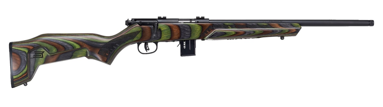 Savage 93R17 Minimalist 17 HMR, 18″ Sporter Barrel, Brown Laminate, Weaver Base, 10rd