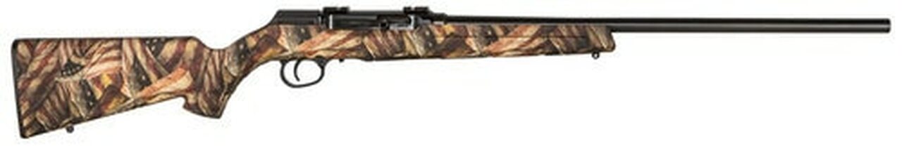 Savage A17 .22 LR, 22″ Barrel, American Flag Stock, Black Carbon, 10rd