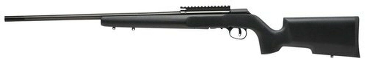 Savage A22 Pro Varmint .22 LR, 22″ Threaded Barrel, Wood Black Stock, 10rd
