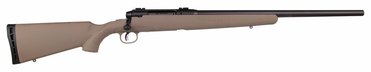 Savage Axis 22-250, 22″ Heavy Barrel, Flat Dark Earth, 4rd