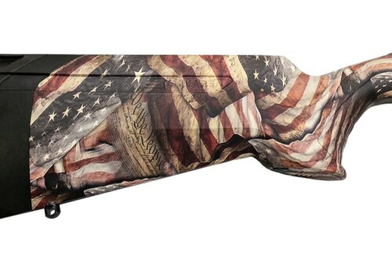 Savage AXIS II 270 Win, 22″ Barrel, American Flag Synthetic Stock, 4rd