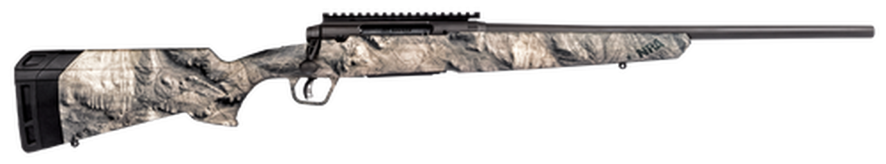 Savage Axis II 308 Win, 20″ Barrel, Synthetic Mossy Oak Overwatch Stock Gunsmoke Gray PVD, 4rd