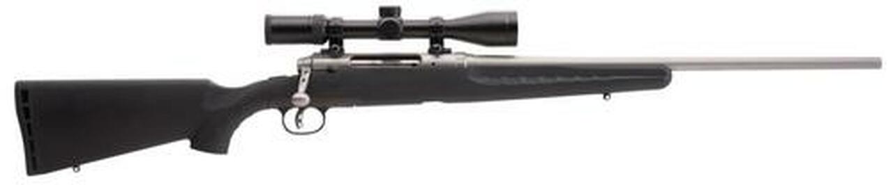 Savage Axis Ii 308 Winchester, With 3X9X40 Scope, 22″ Barrel, Stainless Steel, 4+1, Synthetic Black