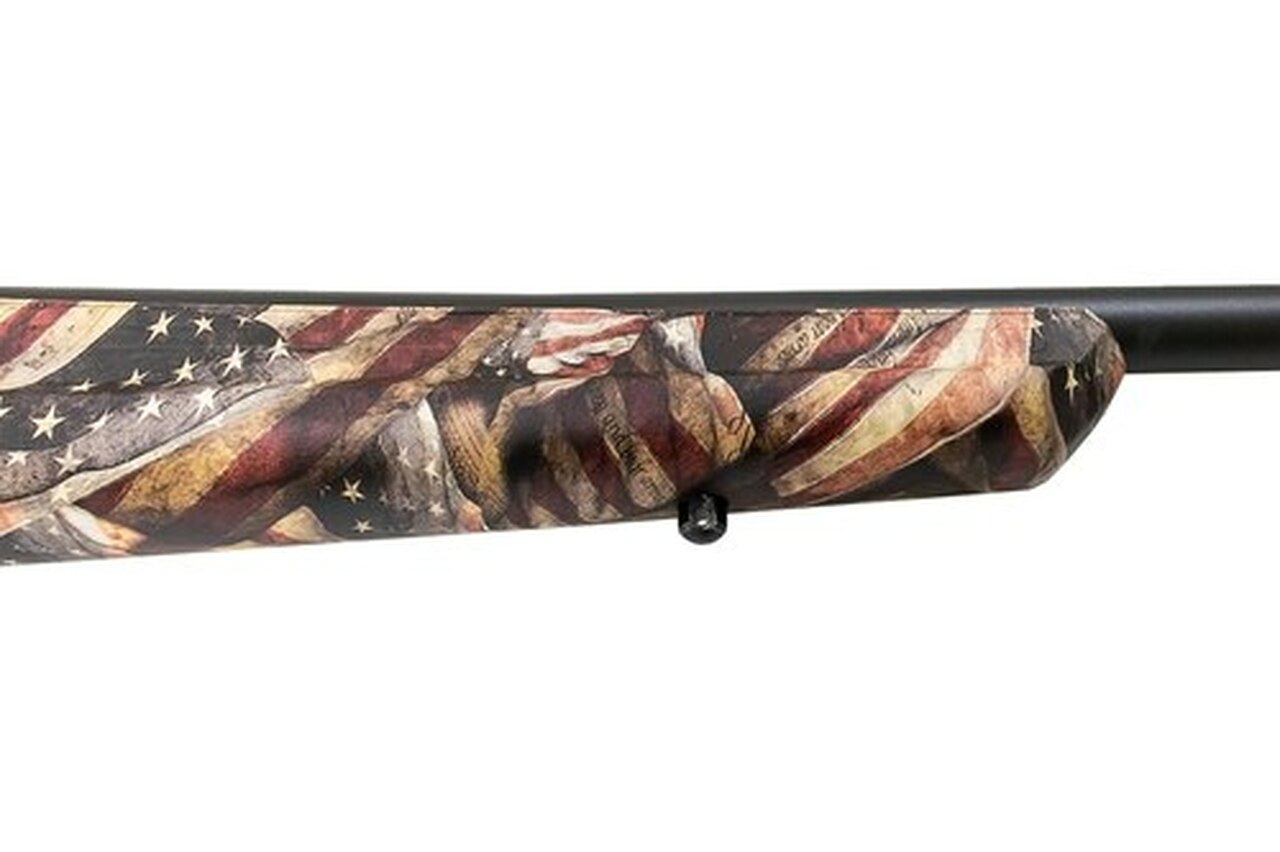 Savage AXIS II 6.5 Creedmoor, 22″ Barrel, American Flag Synthetic Stock, 4rd