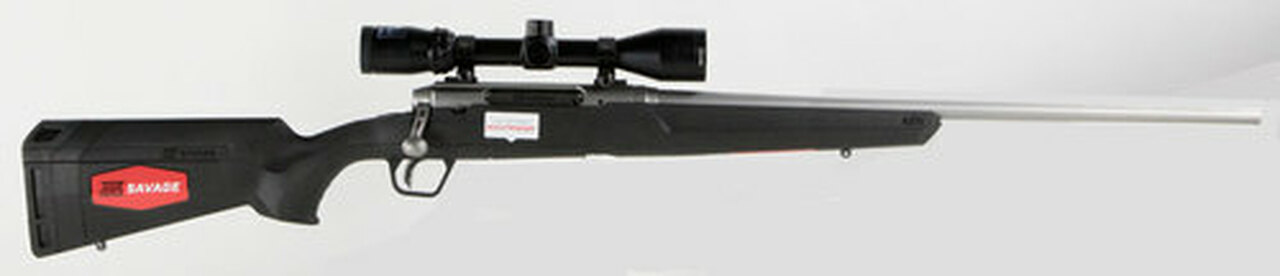 Savage Axis II XP 223 Remington/5.56 NATO, With 3X9X40 Scope, 22″ Barrel, Stainless Steel,, , Synthetic, Black, 4 rd
