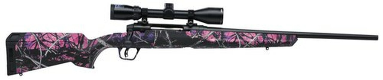 Savage Axis II XP Compact 243 Winchester, With 3X9X40 Scope, 20″ Barrel,, , Synthetic, MuddyGirl, 4 rd
