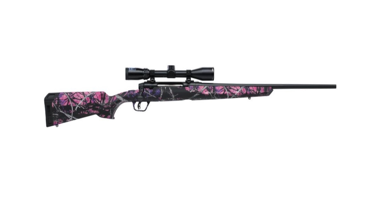 Savage Axis II XP Compact 6.5 Creedmoor, 20″ Barrel, Muddy Girl, Matte Black, Bushnell Banner 3-9x40mm, 4rd