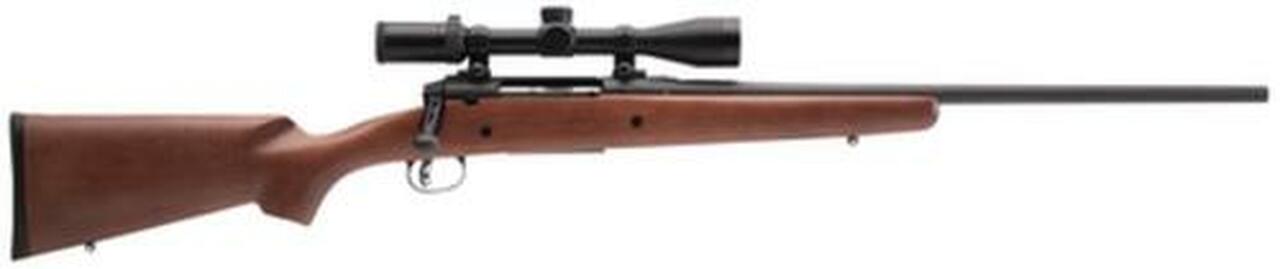 Savage Axis II XP Hardwood, 308 Winchester, 22″ Barrel, Black Color, Brown Hardwood Stock, Accutrigger, 4Rd, Detachable Box Magazine