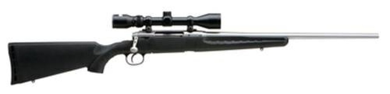 Savage Axis Xp .270 Winchester 22 Inch Stainless Steel Barrel High Luster Finish Black Synthetic Stock 4 Rounds Includes 3-9X40mm Riflescope Mounted