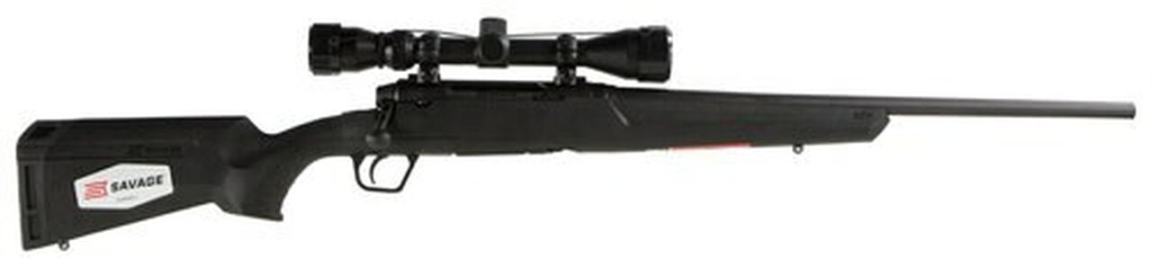 Savage Axis XP Compact, 223 Remington, 20″ Barrel, Black Color, Black Polymer Stock, Weaver 3-9×40 Scope, 4Rd, Detachable Box Magazine