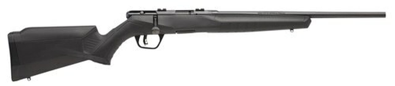 Savage B17 Compact .17 HMR, 18″ Barrel, Synthetic Black Stock, Blued, 10rd