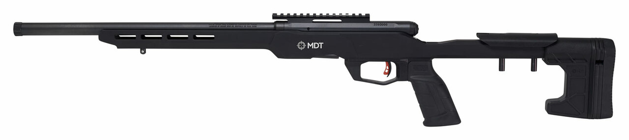 Savage B17 Precision 17HMR, 18″ Heavy Barrel, Black, MDT Custom Chassis, 10Rd