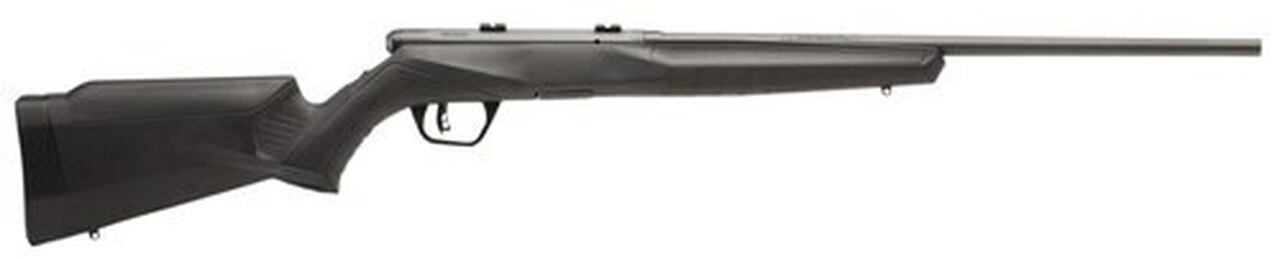 Savage B22 F .22 LR, 21″ Barrel, Synthetic Black Stock, Carbon Steel, Blued, Left-Handed, 10rd