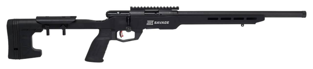 Savage B22 Precision 22LR, 18″ Heavy Barrel, Black, MDT Custom Chassis, 10Rd