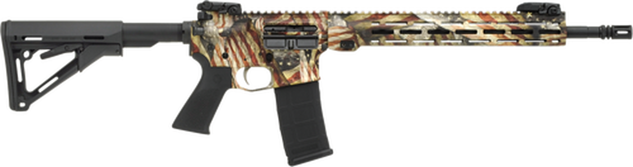 Savage MSR15 Recon 223 Rem/5.56, 16.1″ Barrel, Magpul CTR Stock, American Flag, Black Melonite, 30rd