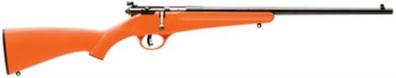 Savage Rascal, 22 LR, 16.125″ Barrel, Blued, Orange Polymer Stock, Single Shot, AccuTrigger, Adjustable Sights