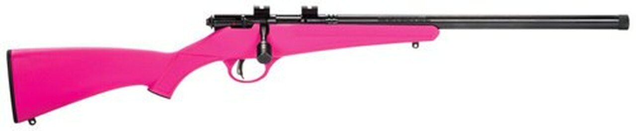 Savage Rascal FV-SR Youth Action Rifle, 22 LR, 16.125″ Barrel, Pink Stock