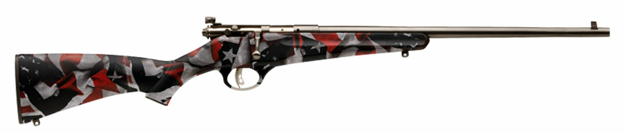 Savage Rascal Youth .22 LR, 16.13″ Barrel, Blued, American Flag Stock, 1rd