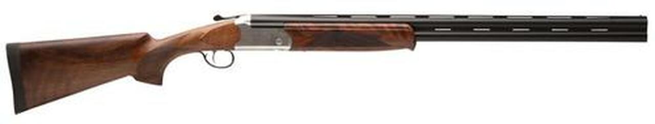 Savage Stevens Model 555 Enhanced Over/Under 12 Ga 28″ Barrel Laser Engraved Ejectors Manual Safety Walnut Stock