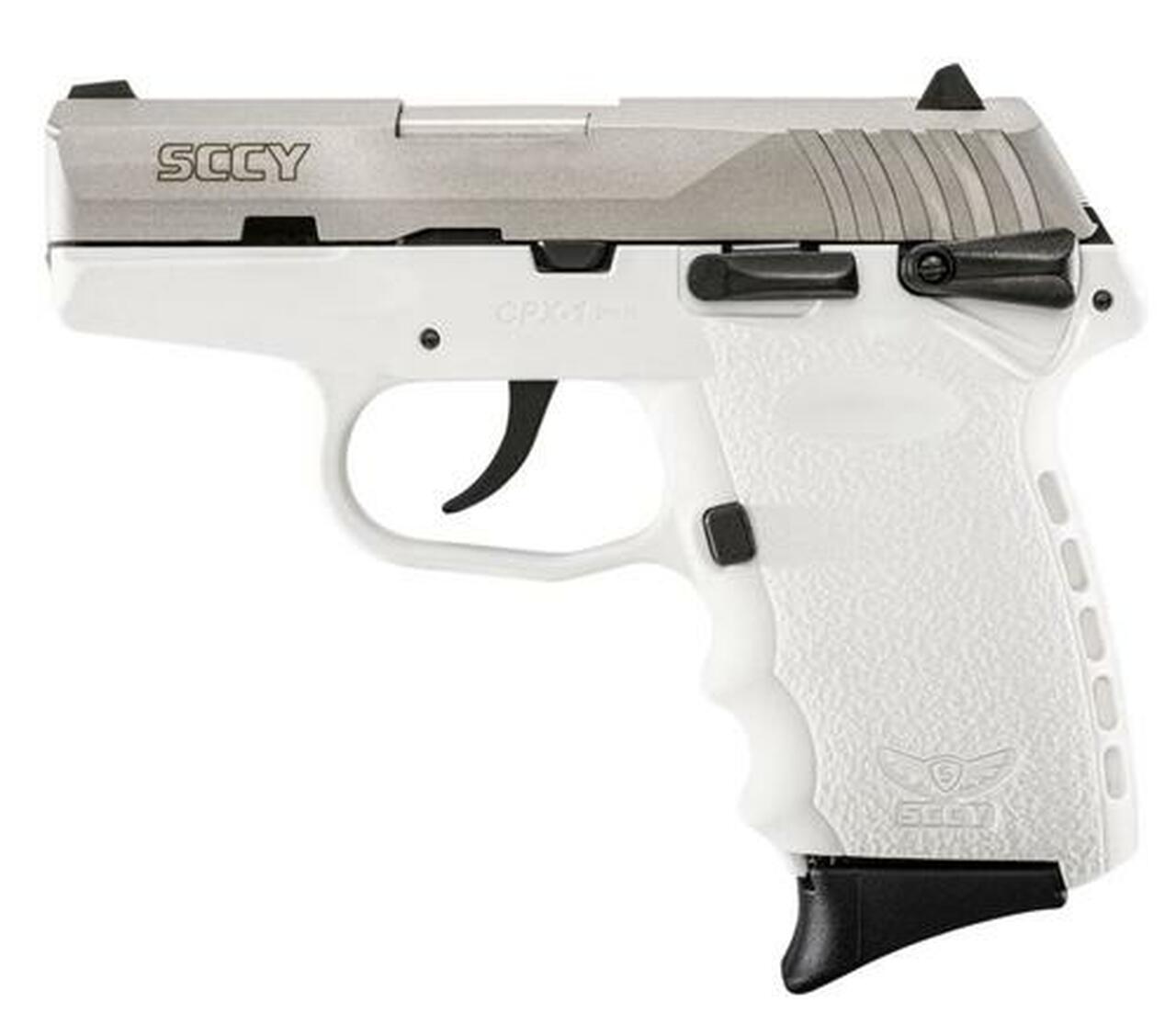 SCCY CPX-1, 9mm, 3.1″, 10rd, White Polymer Grip, SS Slide