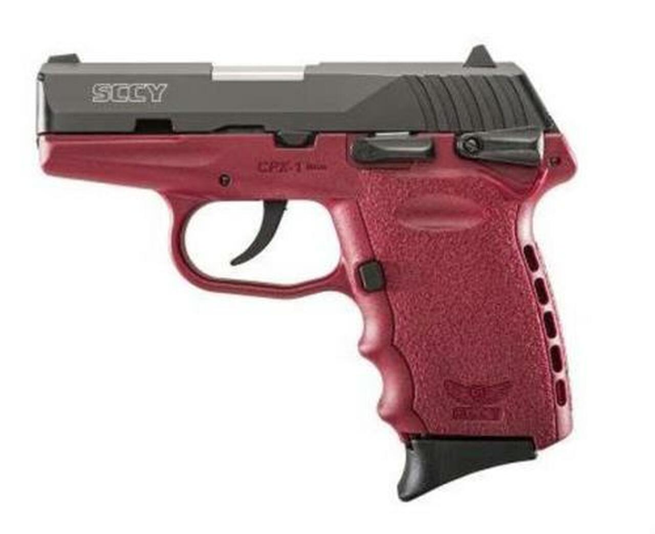 SCCY CPX-1 9mm, 3.1″ Barrel, Crimson Frame, Black Slide, 10rd