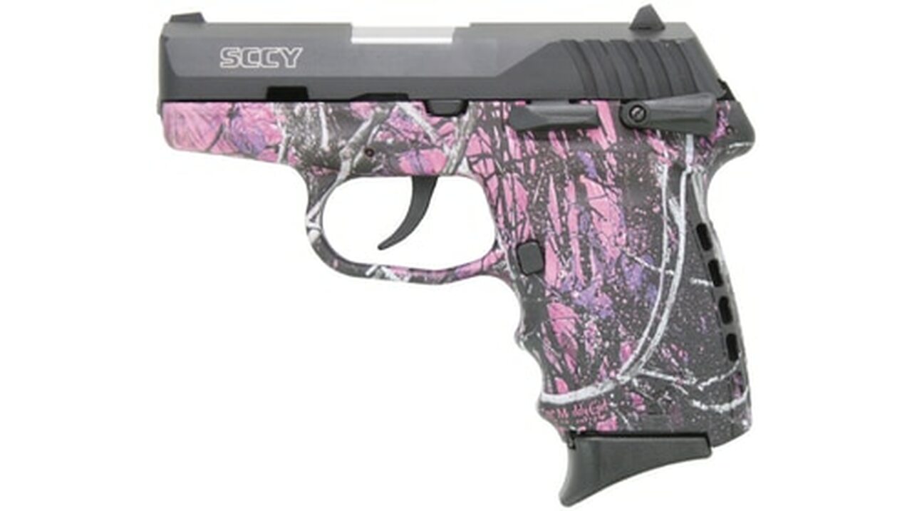 SCCY CPX-1, 9mm, 3″ Barrel, 10rd, Muddy Girl Polymer Grip, SS Slide Safety