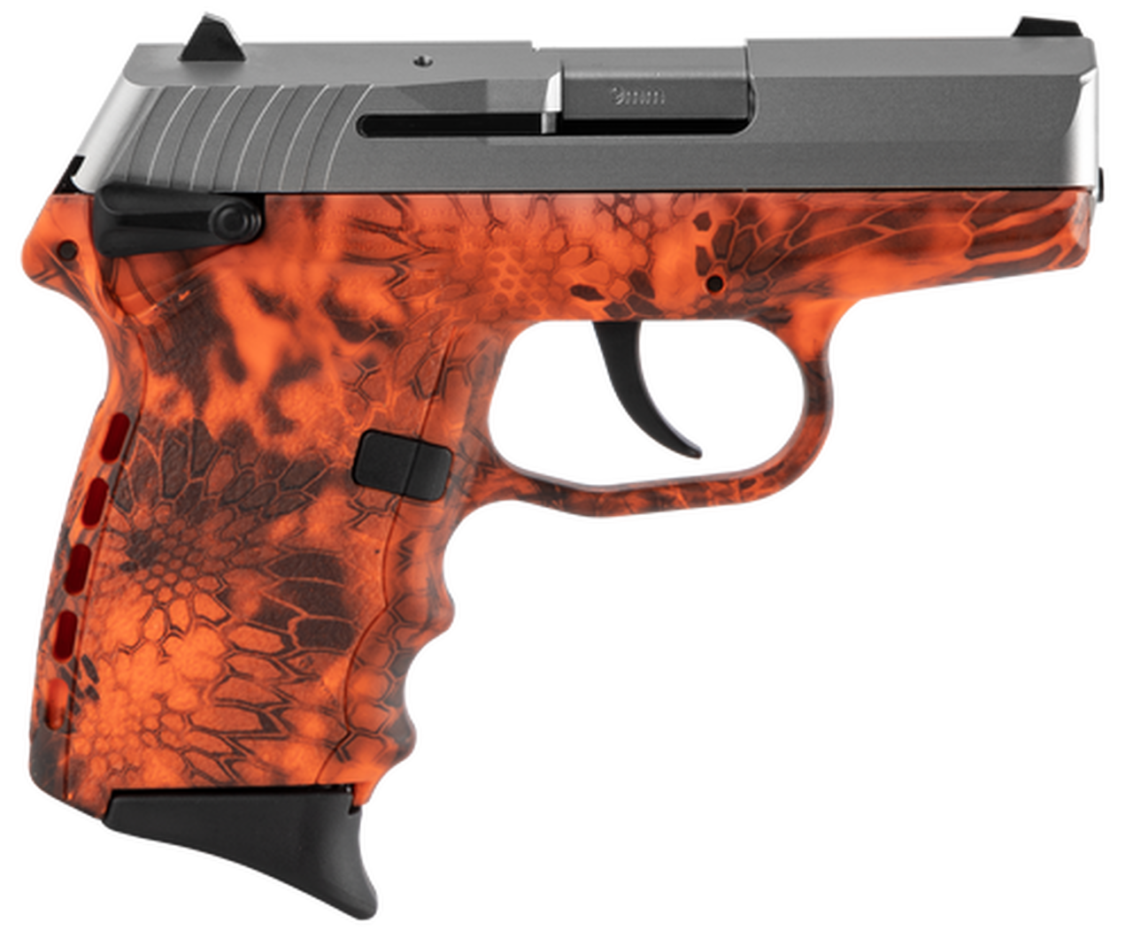 SCCY CPX-1 Carbon 9mm, 3.1″ Barrel, Kryptek Inferno Grip, Stainless Steel Slide, 10rd