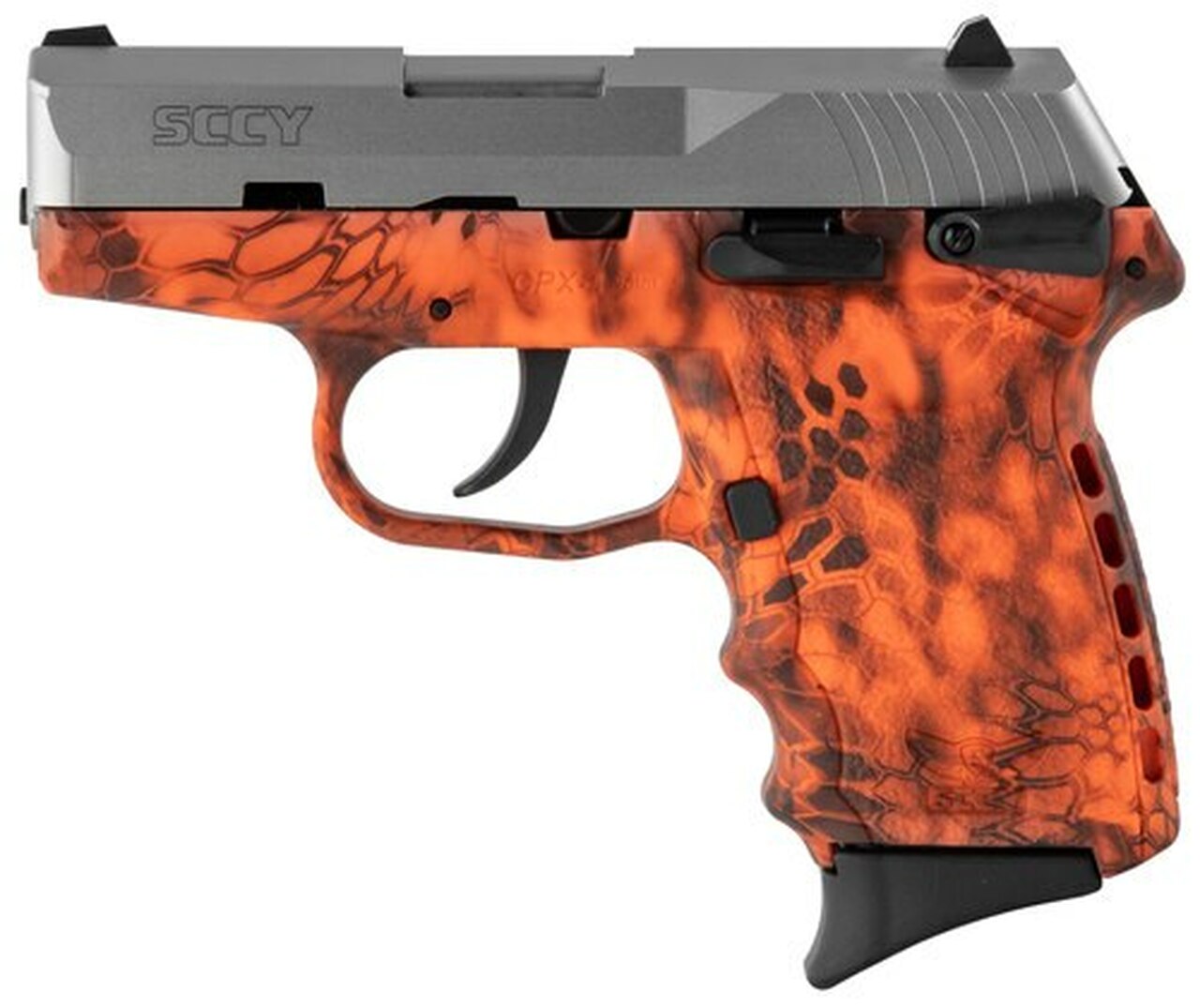 SCCY CPX-1 Carbon 9mm, 3.1″ Barrel, Kryptek Inferno Grip, Stainless Steel Slide, 10rd