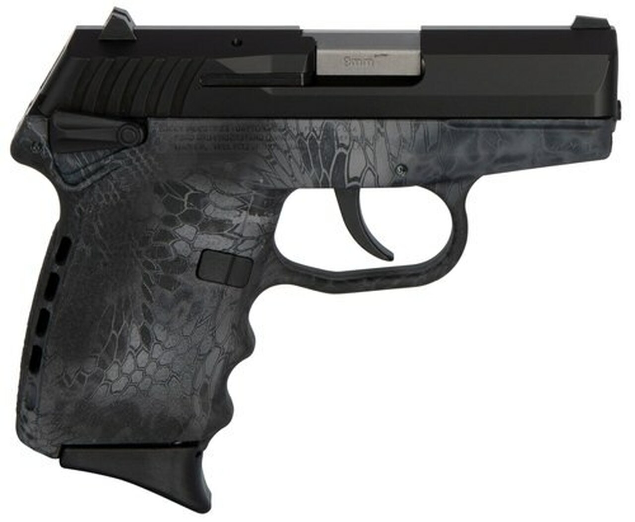 SCCY CPX-1 Carbon 9mm, 3.1″ Barrel, Kryptek Typhon Polymer Grip, Black Stainless Steel Slide, 10rd