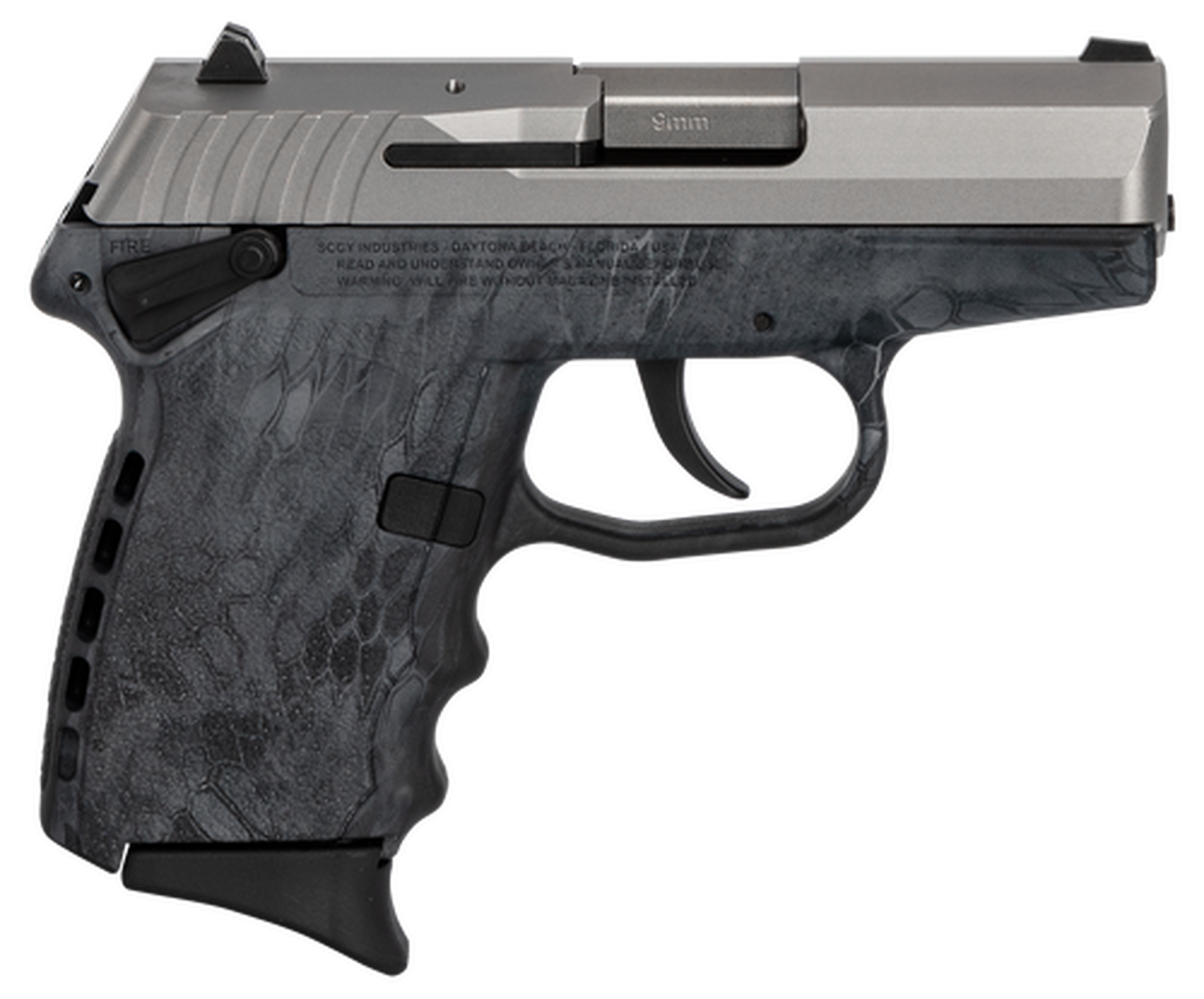 SCCY CPX-1 Carbon 9mm, 3.1″ Barrel, Kryptek Typhon Polymer Grip, Stainless Steel Slide, 10rd