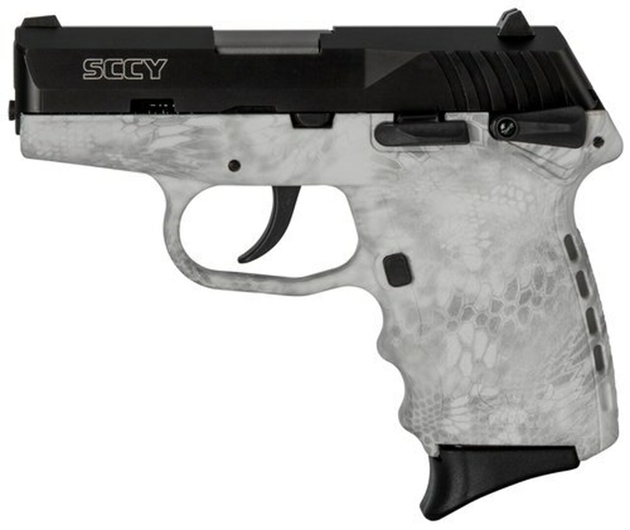 SCCY CPX-1 Carbon 9mm, 3.1″ Barrel, Kryptek Yeti Grip, Black Stainless Steel Slide, 10rd