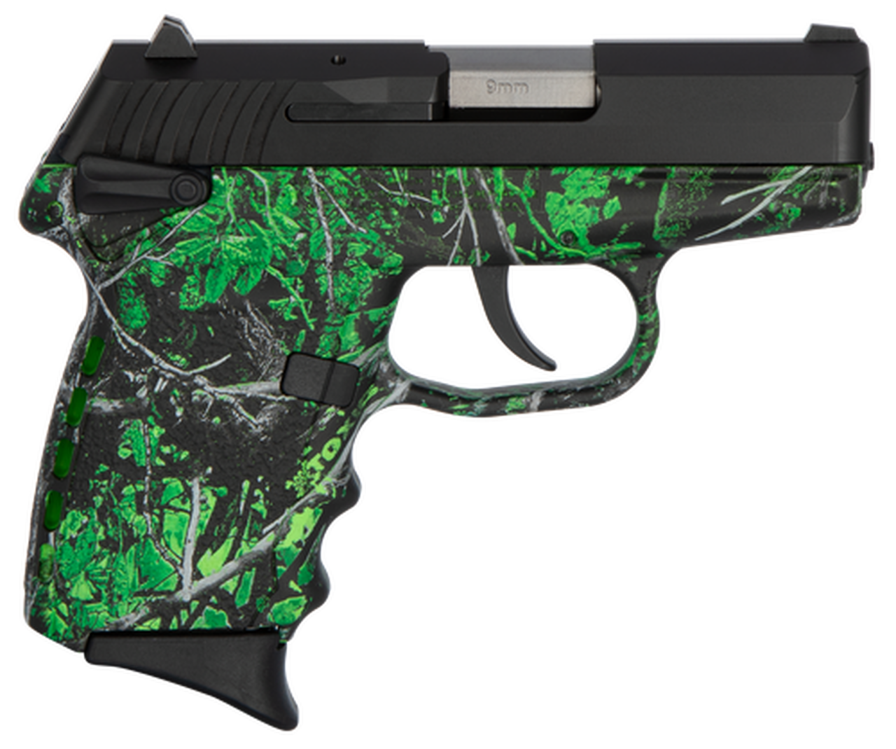 SCCY CPX-1 Carbon 9mm, 3.1″ Barrel, Moon Shine Toxic Camo Grip, Black Stainless Steel Slide, 10rd