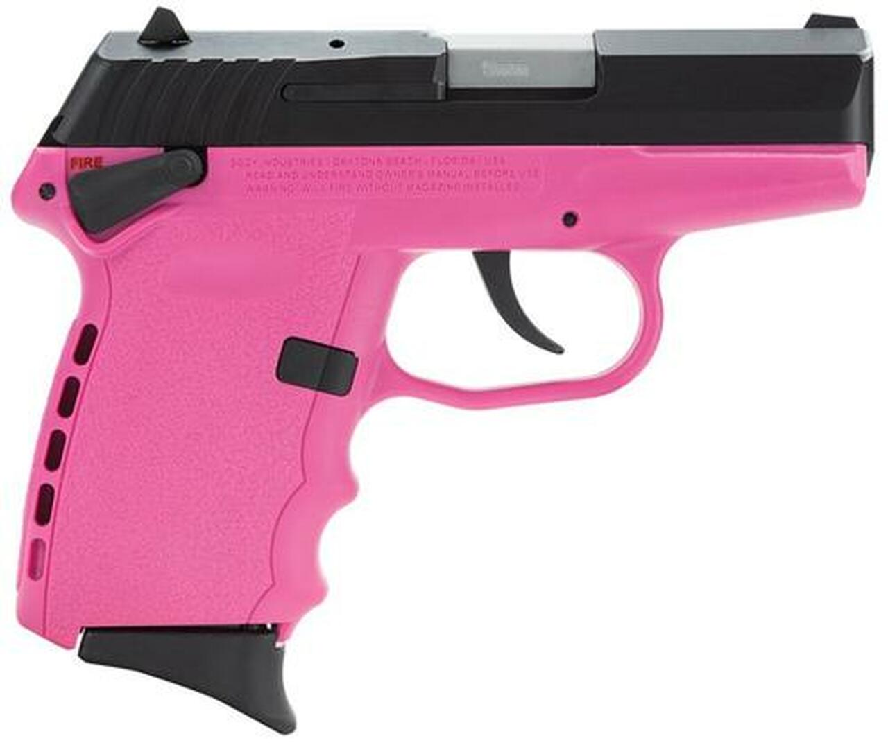 SCCY CPX-1 Gen 2 DAO 9mm 3.1″ Barrel, Pink Poly Grip/Frame Black Slide, 10rd