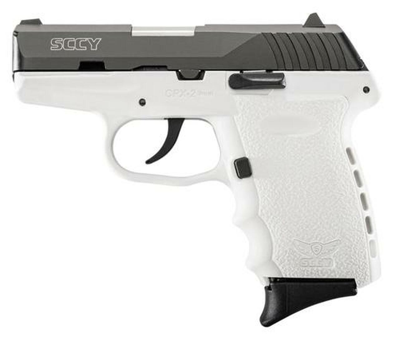 SCCY CPX-2, 9mm, 3.1″, 10rd, White Polymer Frame, Black Nitride Slide