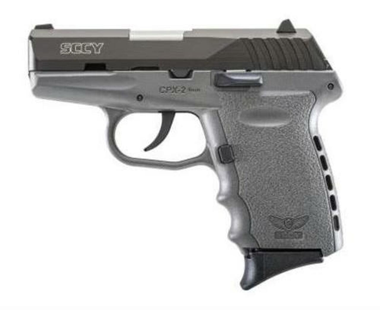 SCCY CPX-2 9mm, 3.1″ Barrel, Gray Frame, Black Nitride Slide, 10rd